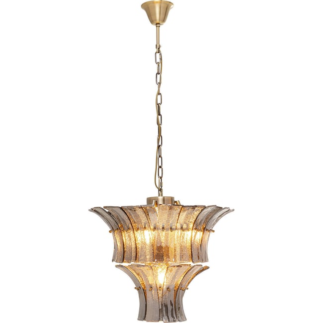 Suspension Venezia smoke Ø50cm gris <span itemprop=