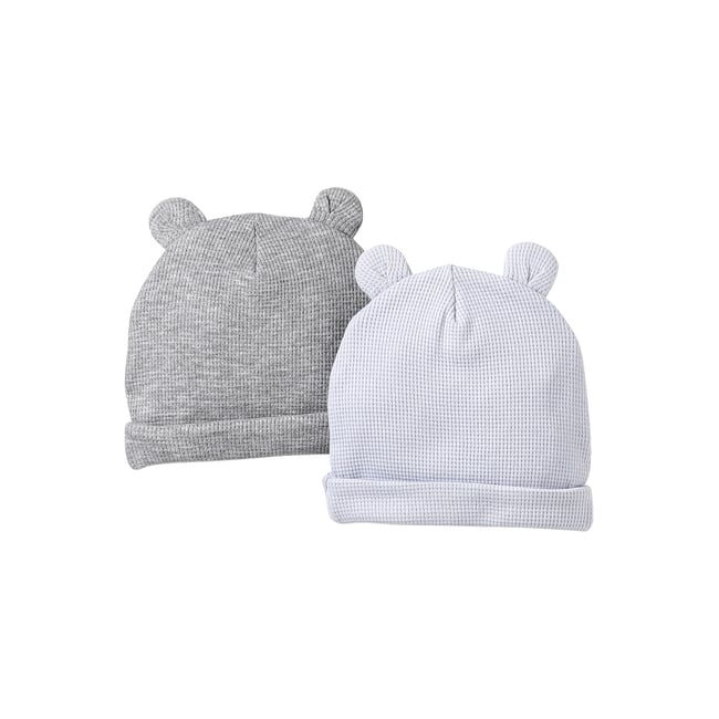 Lot de 2 bonnets naissance à oreilles d'ours - VERTBAUDET