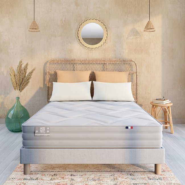 Feste Taschenfederkernmatratze Origine mit 532 Federn & 7 Zonen beige <span itemprop=