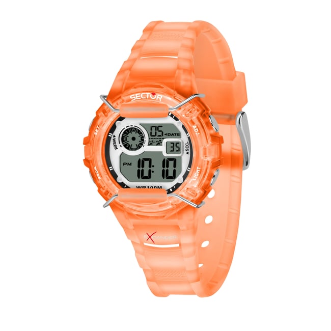 Montre digitale EX-05 orange <span itemprop=