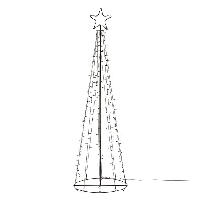 Décoration extérieure sapin 330 LED H180 cm Couleur noir <span itemprop=