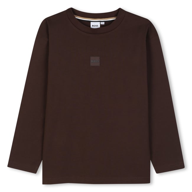 Tee-shirt manches longues tourbe <span itemprop=