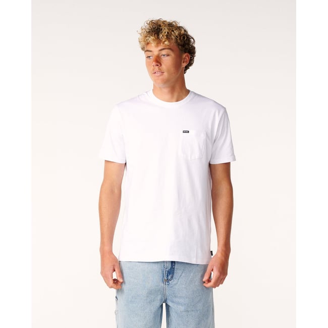 T-Shirt PLAIN POCKET blanc <span itemprop=