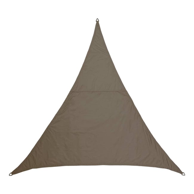 Voile d'ombrage triangulaire 3x3m déperlante ELYORA gris ardoise <span itemprop=