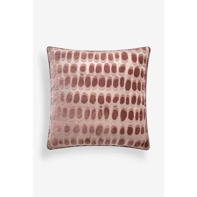 Coussin en velours rebel à pois rose blush <span itemprop=