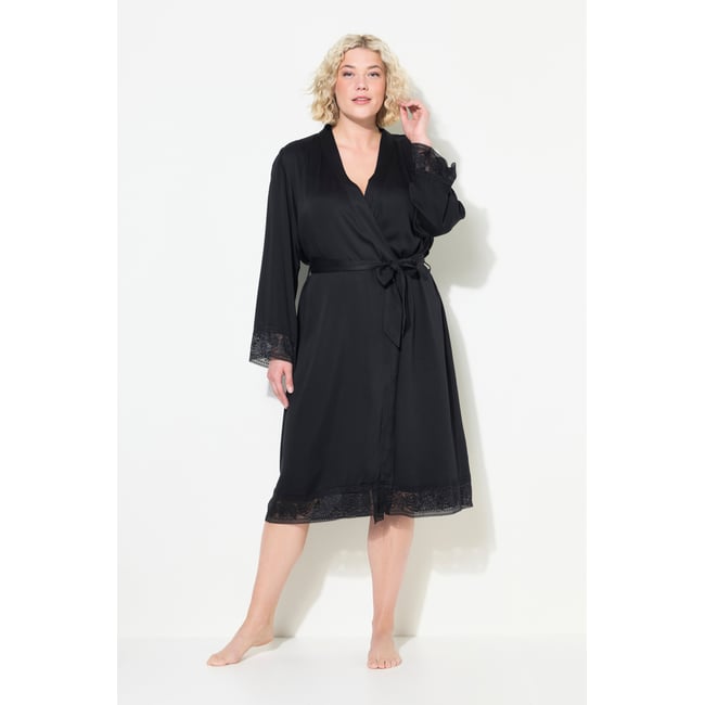 Robe de chambre, dentelle noir <span itemprop=