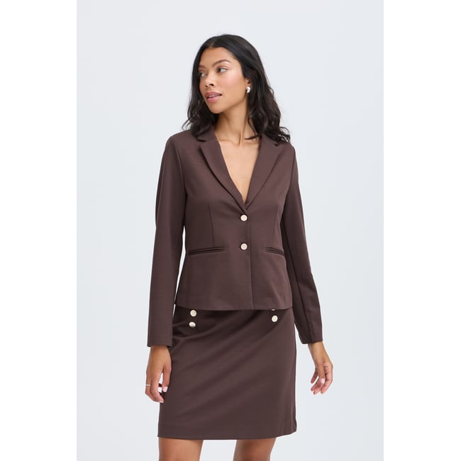 Blazer marron java <span itemprop=