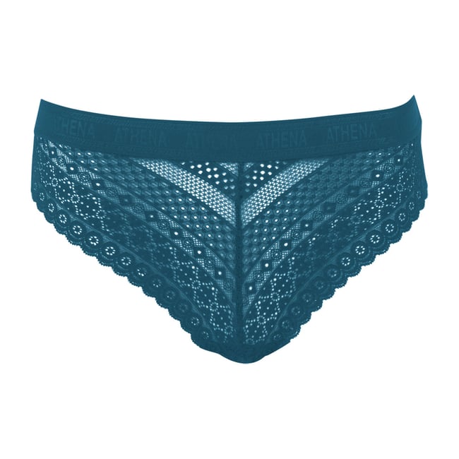Tanga DENTELLE bleu <span itemprop=