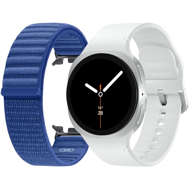 Montre connectée Pack Galaxy Watch8 40mm BT+Bracelet Navy blanc <span itemprop=