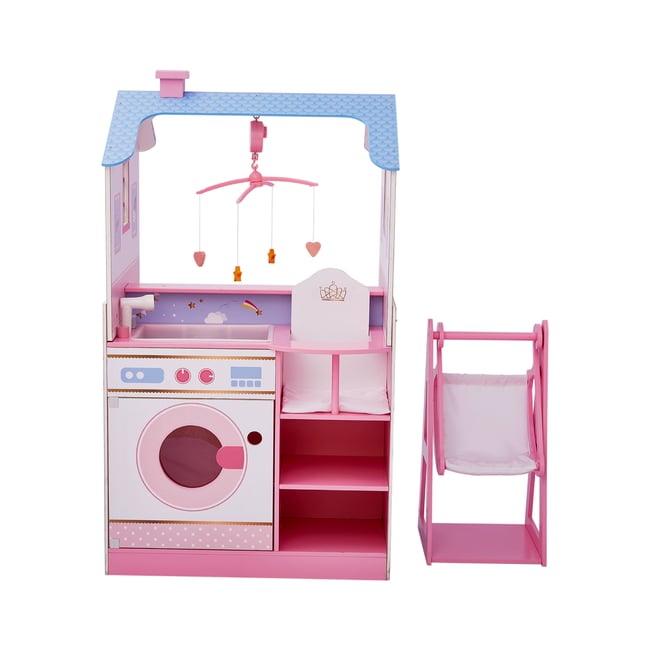 Table à langer poupée avec rangement et lit bébé - TEAMSON KIDS