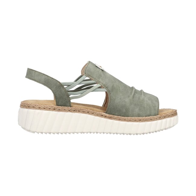 Sandales à Elastique Nabukino vert <span itemprop=