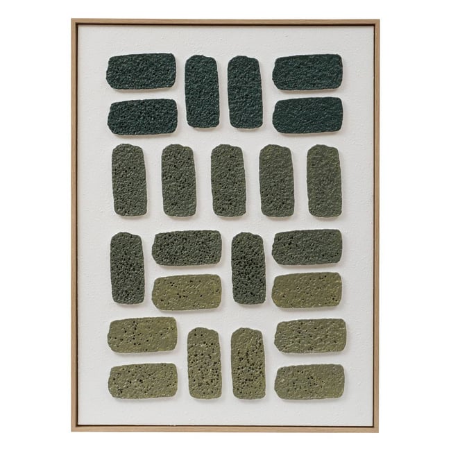 Toile en relief abstraite ALADJI Couleur vert <span itemprop=