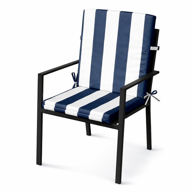Coussin de fauteuil assise et dossier imperméable  à rayures ARCACHON - QABANE - HOME MAISON