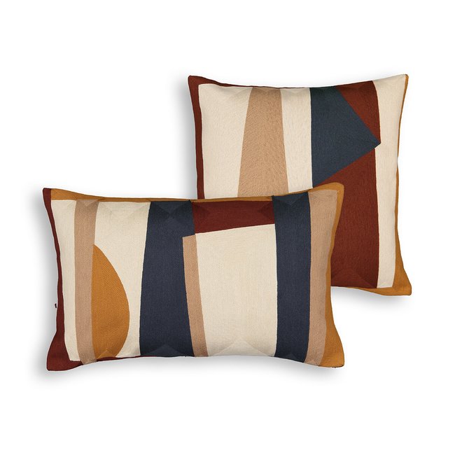 Signatures Scolto Embroidered Cushion Cover, multi-coloured, LA REDOUTE INTERIEURS