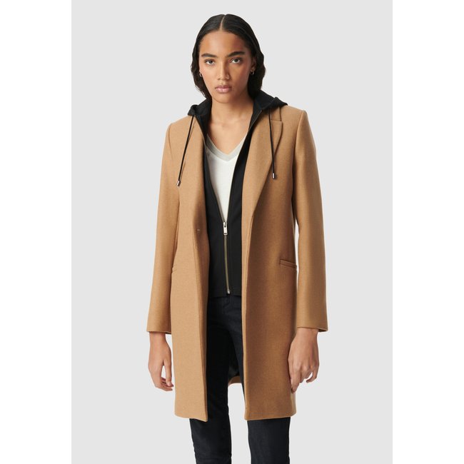 Manteau sienne parementure amovible caramel <span itemprop=