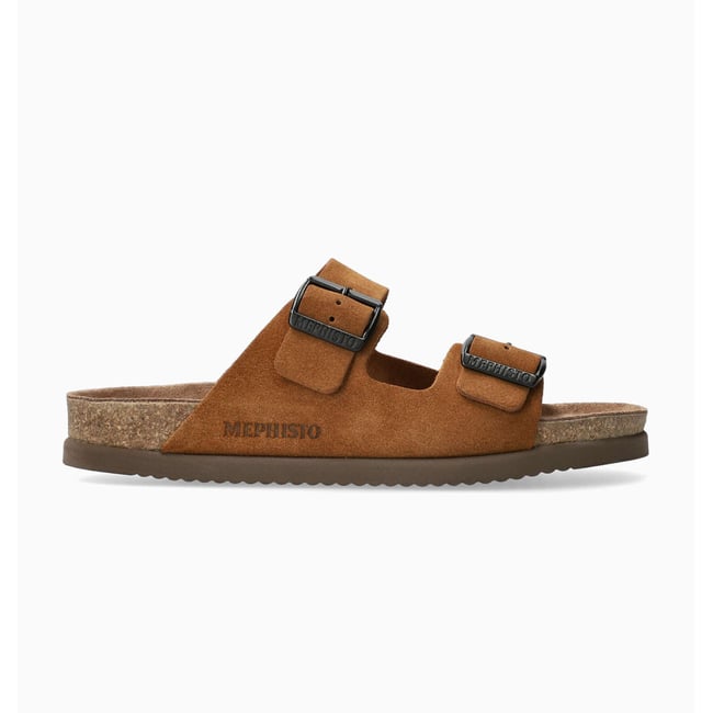 Sandales en cuir NERIO marron tabac 5142 <span itemprop=