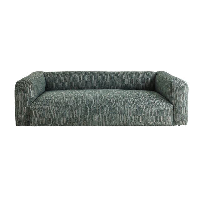 Canapé en tissu vert L252 cm - MADISSON Couleur beige <span itemprop=