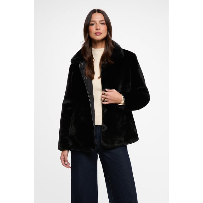 Doudoune réversible noir <span itemprop=