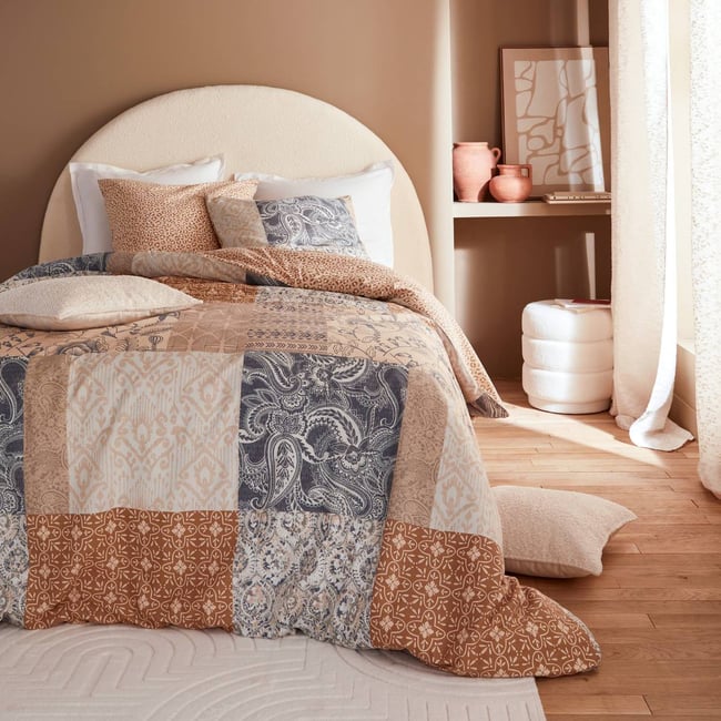 Parure de lit imprimée AIDEN multicolore <span itemprop=
