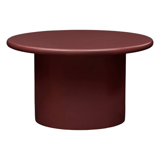 Table basse ronde DOUGLAS Couleur bordeaux <span itemprop=