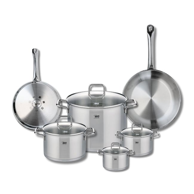 2 poêles 24/28cm + 4 faitouts 12/14/20/26cm PROFI CITRIN gris <span itemprop=