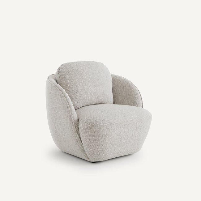 Cadeirão modelo arredondado, em tecido mesclado, Alpine bege-acinzentado <span itemprop=