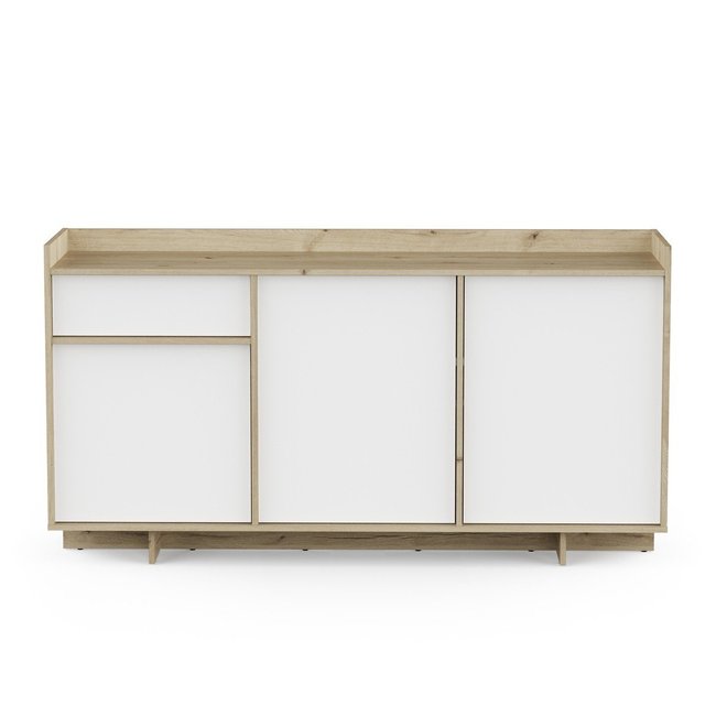 Buffet 3 portes et 1 tiroir - LEAD Couleur bois clair <span itemprop=