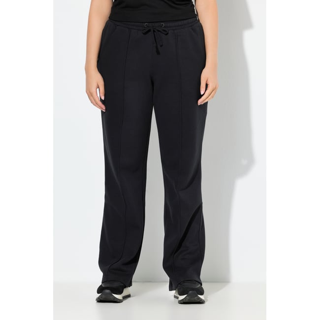 Pantalon de jogging large à taille élastique noir <span itemprop=