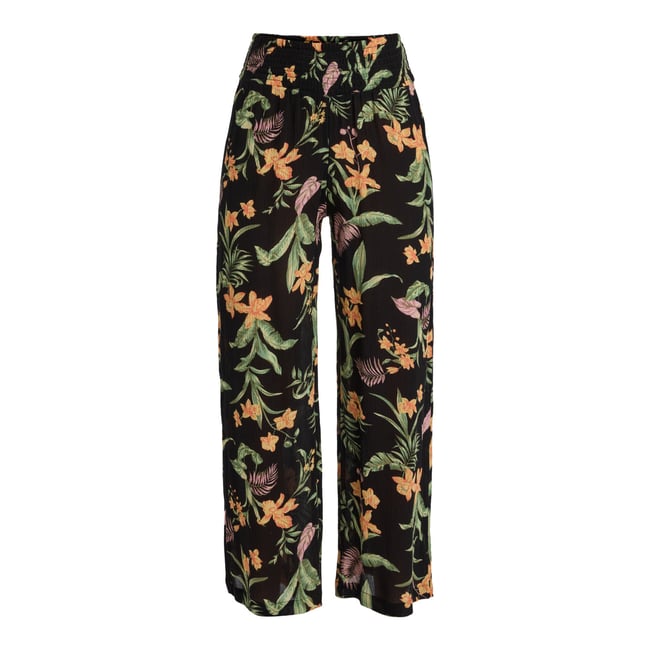Pantalon léger ALONG THE BEACH. noir anthracite island escape <span itemprop=