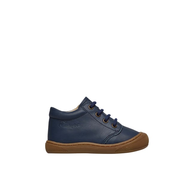 Chaussures premiers pas en cuir COCOON WIDE marine <span itemprop=
