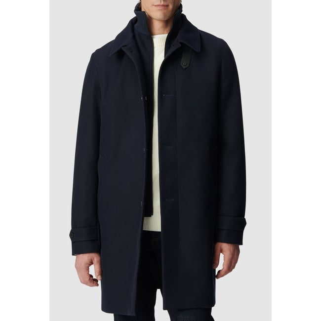 Trench avec parementure amovible bleu marine <span itemprop=