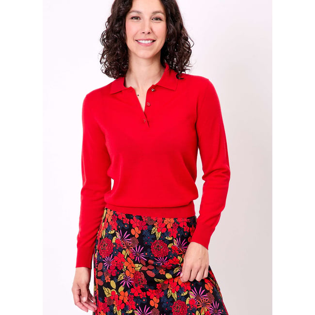 Pull laine mérinos col polo KARL - PRINCESSE NOMADE