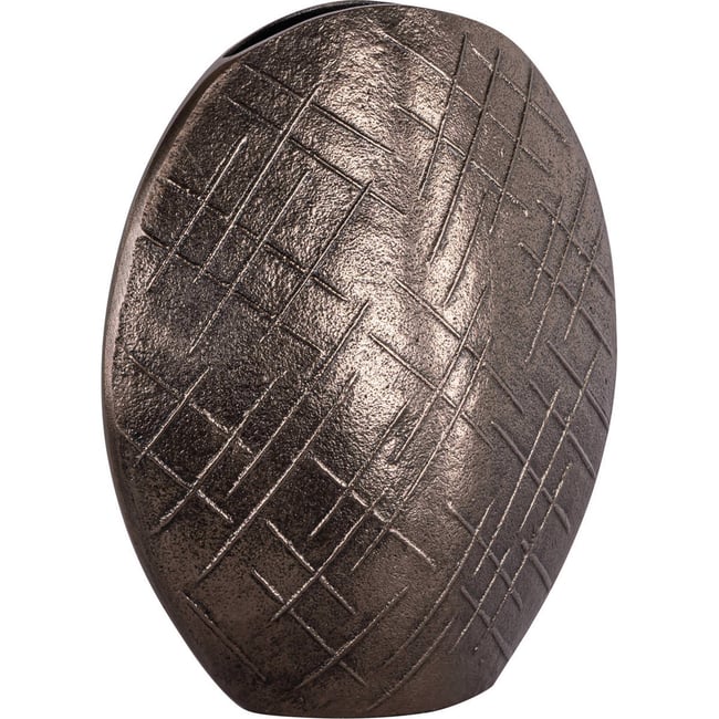 Vase en aluminium aux lignes arrondies Couleur bronze <span itemprop=