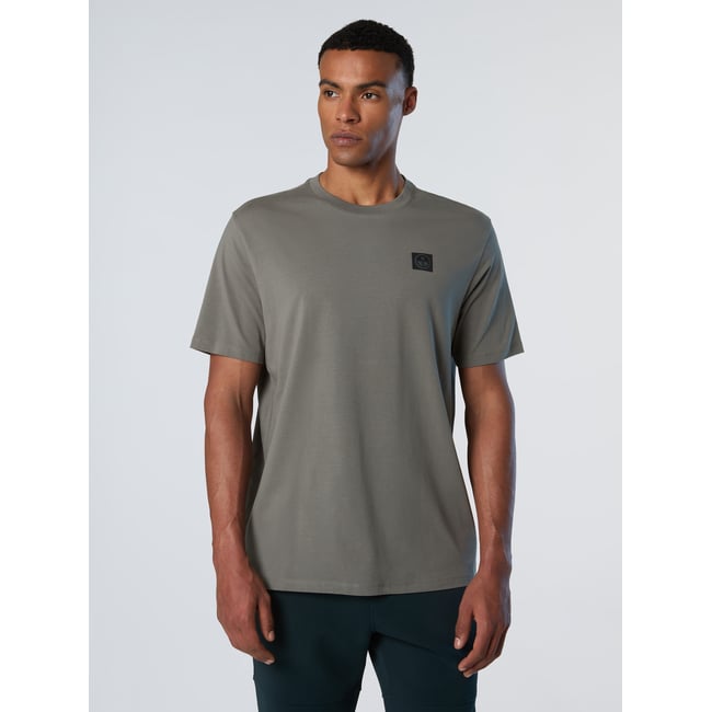 Stretch jersey T-shirt gris cendré <span itemprop=