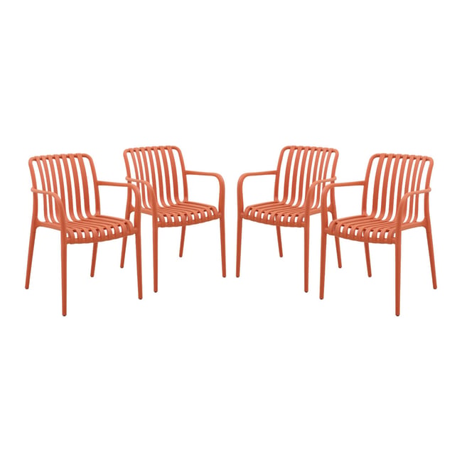 Fauteuil de jardin plastique (lot de 4) AGATHE FAUTEUILS - SWEEEK