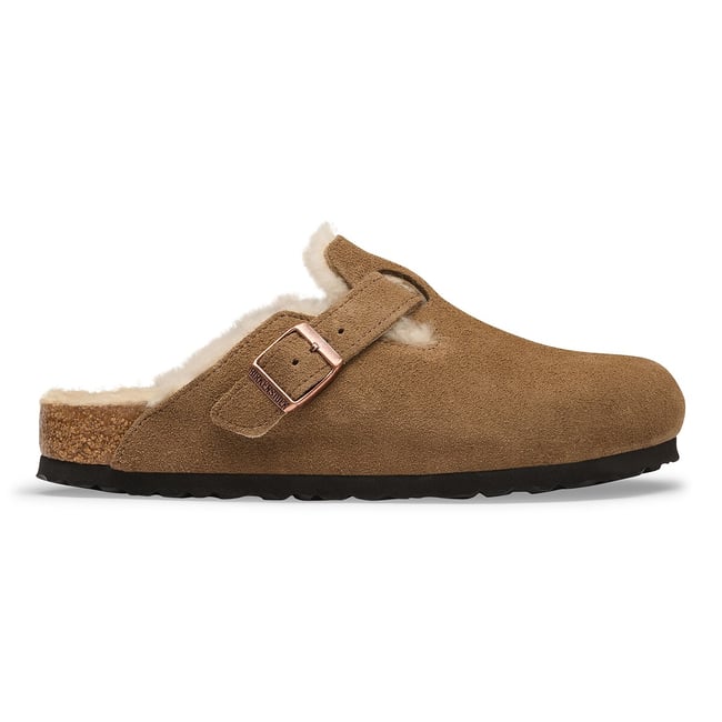 Gefütterte Clogs aus Wildleder Boston Sherling dunkelbraun <span itemprop=