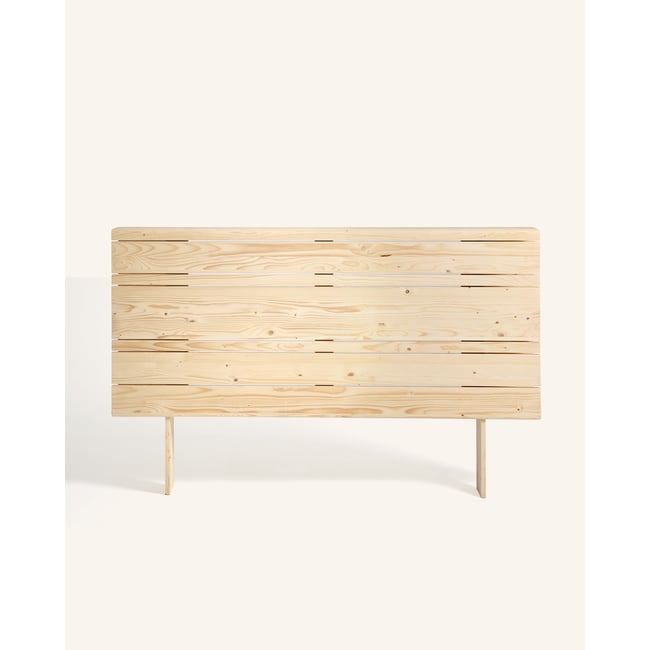 Tête de lit rangement sapin massif blanc 160 cm - CÉDRIC - HANNUN