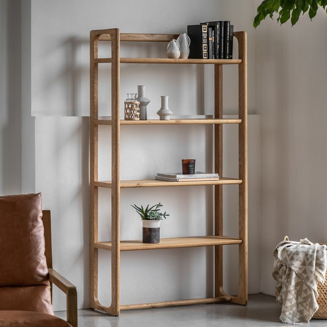 Fallon Oak Open Display Shelving Unit, natural, ÉDITÉ