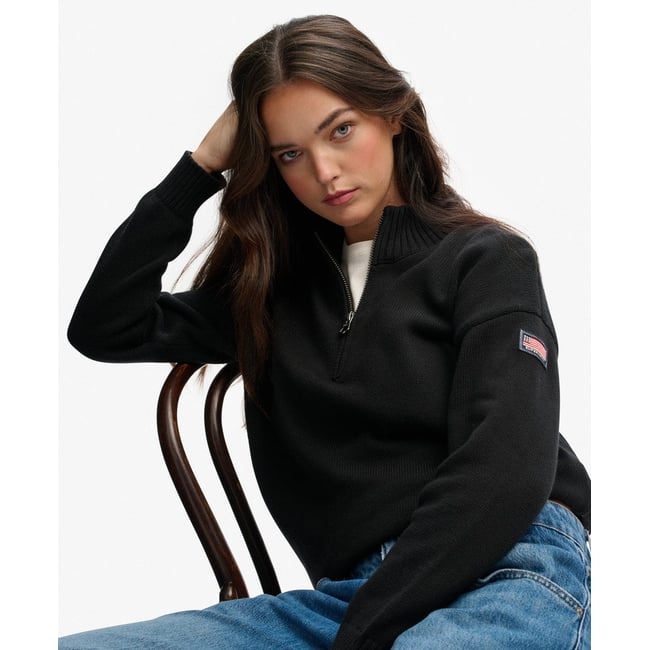 Pull en maille à demi-zip décontracté - SUPERDRY
