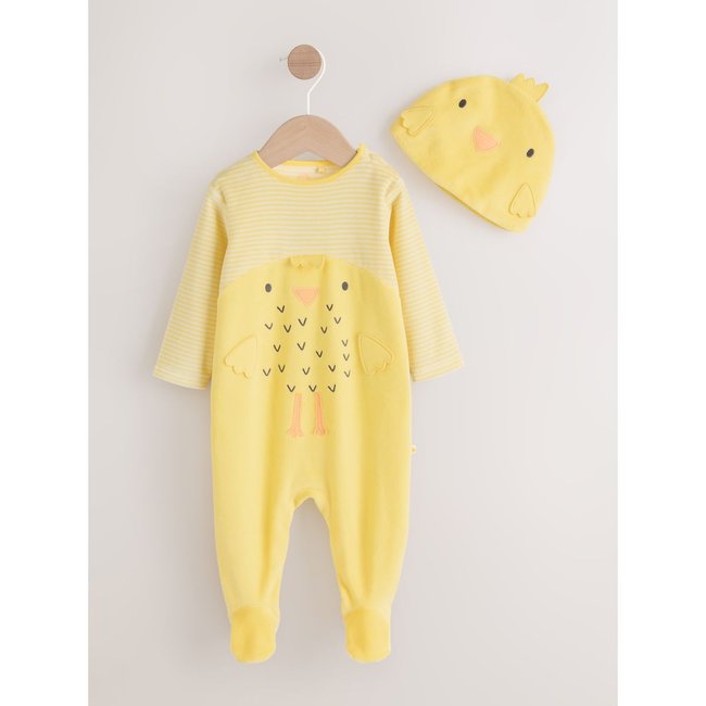 Dors-bien poule de pâques pour bébé jaune <span itemprop=