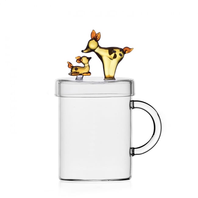 Mug avec couvercle Faon Tender Ties Couleur v021700 <span itemprop=