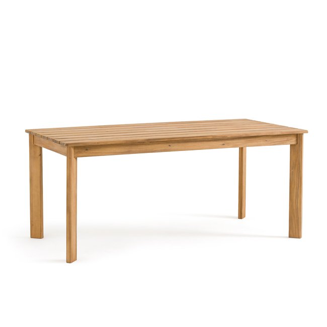 Lia Rectangular Acacia Garden Dining Table (Seats 6-8), brown, LA REDOUTE INTERIEURS