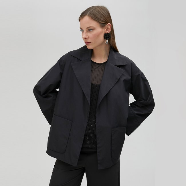 Blazer à manches Kimono longues noir <span itemprop=