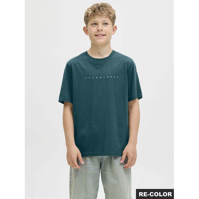 Футболка с логотипом спереди зеленый JACK & JONES JUNIOR