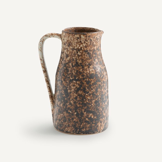 Krug Rusty, Steingut mit Glasur braun/weiss <span itemprop=