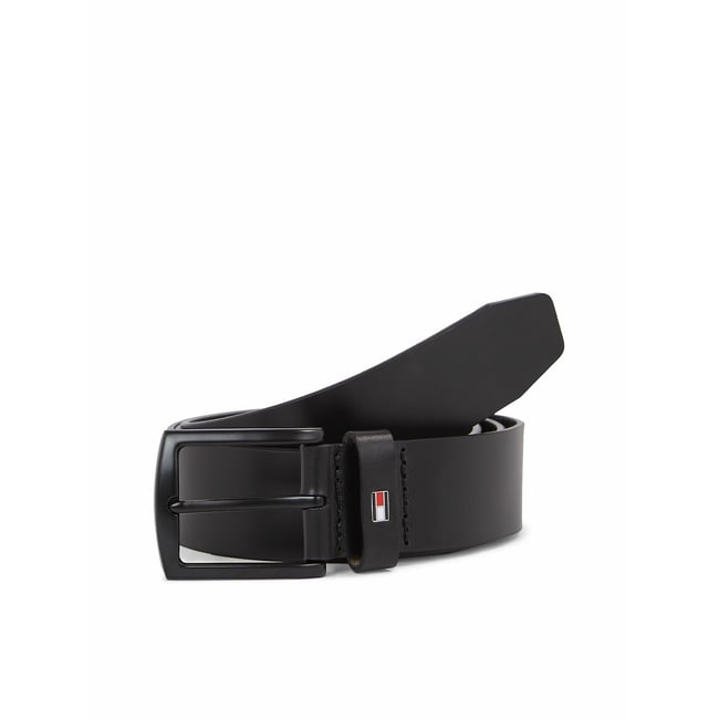Ceinture en cuir Denton Matte 3,5 cm noir <span itemprop=