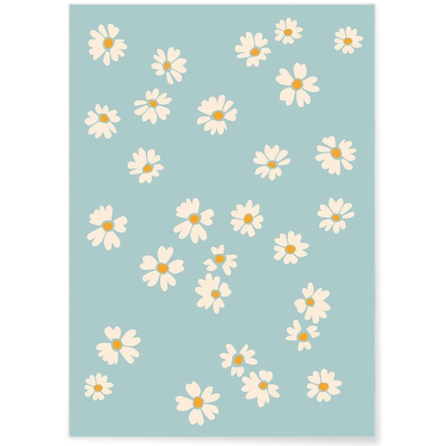 Affiche Abstract Flower 3 Couleur blanc <span itemprop=