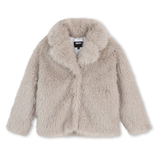 Manteau en polaire duveteuse poussiere <span itemprop=