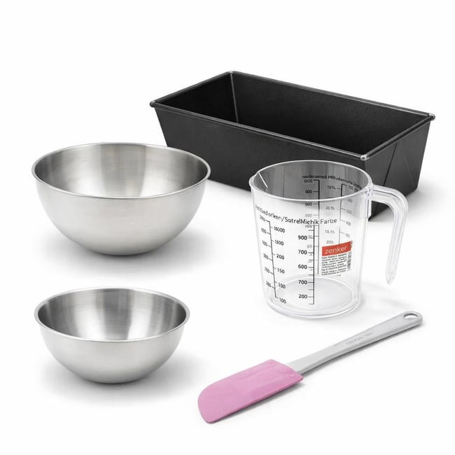 Set de 5 ustensiles de pâtisserie moule à gâteaux 2 bols PURE noir <span itemprop=