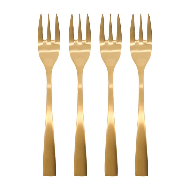Fourchette à gâteau Golden set de 4 Couleur v019843 <span itemprop=